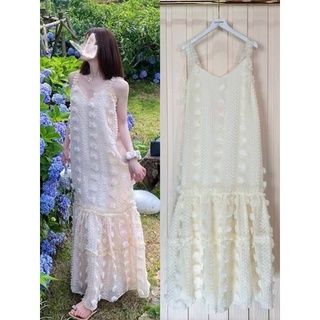 🎀 💐Le boutique  creamy chiffon drees 💐🎀