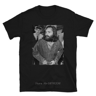 [S-5XL] เสื้อยืด ผ้าฝ้าย พิมพ์ลาย Charles Manson สไตล์อเมริกัน คลาสสิก คุณภาพดี สําหรับผู้ชาย