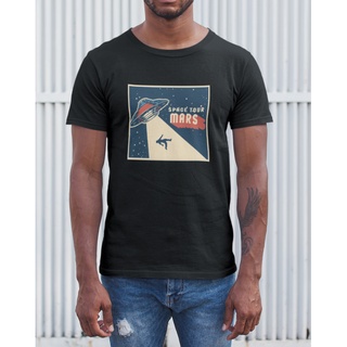 เสื้อยืด แบบนิ่ม พิมพ์ลาย Mars Ufo Honesty Shop แฟชั่นยอดนิยม สําหรับผู้ชาย