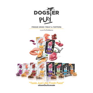 DOGSTER PLAY ขนมและท็อปปิ้งฟรีซดายสำหรับสุนัข 40 g