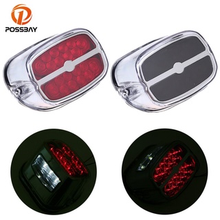 Possbay ไฟท้ายรถจักรยานยนต์ LED สีแดง สําหรับ Harley Road King Electra Glide Moto Parts