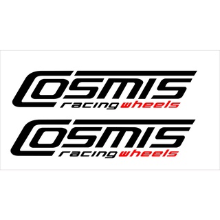 Cosmis racingwheels สติ๊กเกอร์ตัดเกรดpvcโกดัก