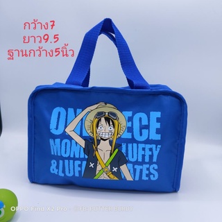 #กระเป๋าซิป #กระเป๋าถือ #กระเป๋าผ้า #แคนวาส #canvas #วันพีช #One-piece #ลิขสิทธิ์แท้ #ขนาด7*9.5นิ้ว #ฐาน5นิ้ว #สีน้ำเงิน