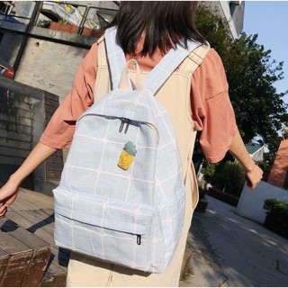 krapaorao กระเป๋าGrid + pineapple backpackรหัส 009