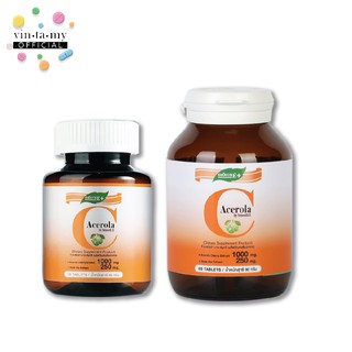 [วิตามินซีจากธรรมชาติ] C Acerola 1,000 mg. Plus Rosehip Extract by Smooth E(สมูทอี) ขนาด 30 และ 60 เม็ด