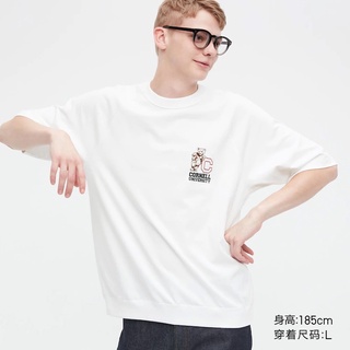 🔥 Uniqlo UT เสื้อยืดแขนสั้น พิมพ์ลาย Cornell สําหรับผู้ชาย (สไตล์มหาวิทยาลัยคอร์เนลล์) 456135 🔥