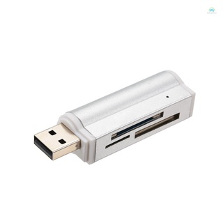 Docooler All in One เครื่องอ่านการ์ด USB 2.0 ขนาดเล็ก แบบพกพา สําหรับ SD SD TF Ms Duo Micro Ms(M2) Ms Pro Duo