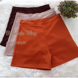 กางเกงเอวสูง 🔥รุ่นซิปข้างกระเป๋าข้าง🔥 ขาสั้นผ้าฮานาโกะ S-4XL ใส่สบายผ้านุ่ม ยืดหยุ่นเล็กน้อย