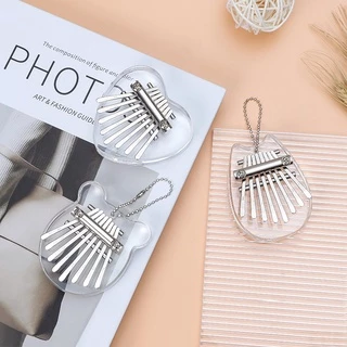 เครื่องดนตรีเปียโนนิ้วโป้ง คาลิมบา คริสตัลใส ขนาดเล็ก 8 คีย์ kalimba
