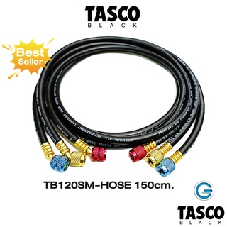 TASCO สายชาร์จน้ำยา ™ TB120SM-HOSE TASCO BLACK  R12,R22,R134a,R404a  1/4" ยาว 150 cm