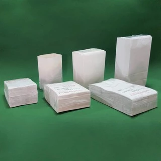 ถุงกระดาษใช้ดี (ถุงอาทิตย์) Food Grade [สีขาว] Paper bag จำนวน 100 ใบต่อแพ็ค มี 3 ขนาด