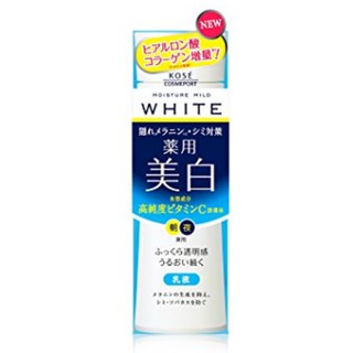 KOSE COSMEPORT MOISTURE MILD WHITE โลชั่นน้ำนม บำรุงผิวหน้า มอยส์เจอร์ มายด์ ไวท์ มิลกี้ โลชั่น ขนาด 140 มิลลิลิตร