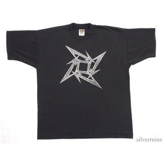 Metica 1997 เสื้อท็อป ผ้าฝ้าย พิมพ์ลายโลโก้ Ninja Star แฟชั่นฤดูร้อนS-5XL