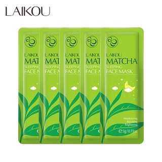 Laikou Matcha Sleeping Mask เจลมาส์กไวท์เทนนิ่งครีม 5 ชิ้น*3g.