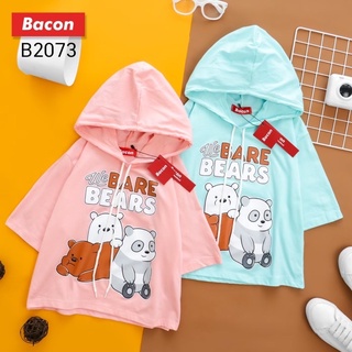 เสื้อครอปมีฮู้ด เสื้อครอปหมี Bare Bear เสื้อ Bacon