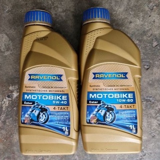 (ส่งฟรี!!) น้ำมันเครื่อง Ravenol MOTOBIKE Synthetic Ester 5W-40 10W-60