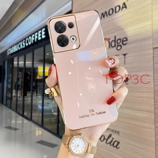 เคส OPPO Reno 8 5g / Reno 8 PRO 5G / Reno 8Z 5G / Reno 7Z 5G Reno 7 Reno 5 Reno 6 5G เคสโทรศัพท์มือถือ ขอบตรง แฟชั่น สําหรับ ZB