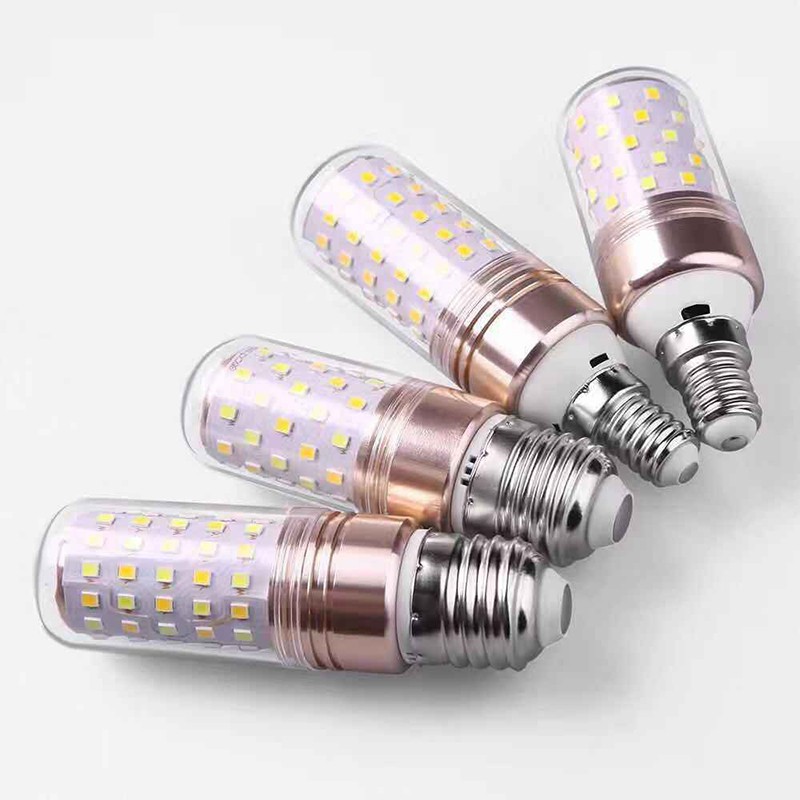 ความสว่างสูง E14 E27 LED 12W 16W 18W โคมไฟ AC 220V ข้าวโพดหลอดไฟโคมระย้า