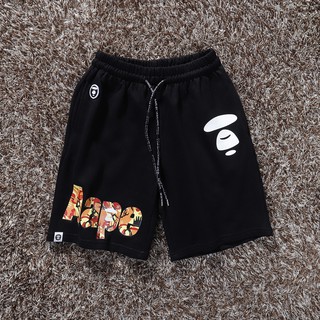 A BATHING APE กางเกงขาสั้นลําลอง AAPE แบบผูกเชือก เข้ากับทุกการแต่งกาย แฟชั่นฤดูร้อน สําหรับผู้ชาย และผู้หญิง