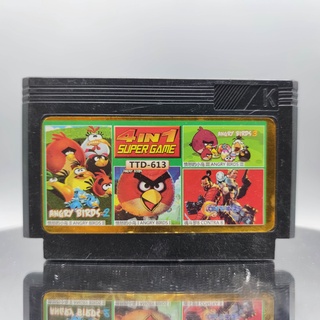 Famicom ตลับรวมเกมส์ 4 in 1 angry birds 1.Angry Birds 1 (Custom) 2.Angry Birds 2 (Custom) 3.Angry Birds 3 (Custom) 4.Sup