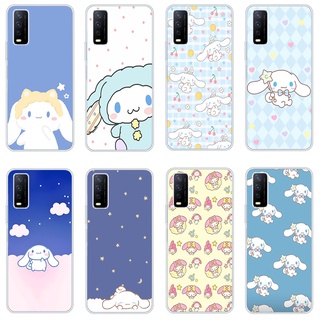 เคสโทรศัพท์ซิลิโคน ใส ลายการ์ตูนชินนาม่อนโรลน่ารัก กันกระแทก สําหรับ Vivo y20 2021 Vivo y12s y20s y20 y21i Vivo y12 Vivo y12i y11