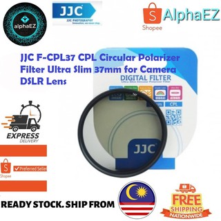 Jjc F-CPL37 CPL ฟิลเตอร์โพลาไรเซอร์ ทรงกลม บางพิเศษ 37 มม. สําหรับเลนส์กล้อง DSLR