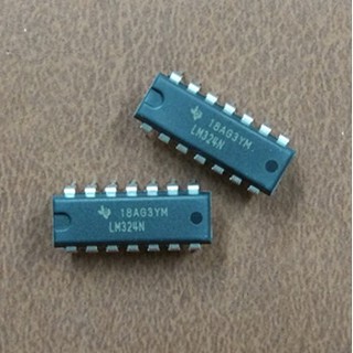 LM324N (5 ชิ้น) บล็อกในตัว LM324 ชิปแอมพลิฟายเออร์รูปสี่เหลี่ยม DIP-14 ในไลน์