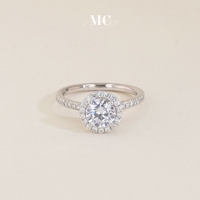 MCbrand.Jew แหวนเงินเเท้92.5% รุ่นEmma ประดับPremiumCZ มีใบรับประกันสินค้า แถมฟรีกล่องจิวและผ้าเช็ด