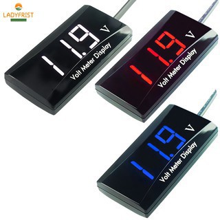 12v Digital LED Display โวลต์มิเตอร์วัดแรงดันไฟฟ้าสำหรับรถจักรยานยนต์