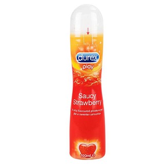 durex play strawberry ดูเร็กซ์ เพลย์ เจลหล่อลื่น เพลย์ กลิ่นสตรอเบอร์รี่ บรรจุ 1 หลอด ไม่ระบุชื่อสินค้าหน้ากล่อง