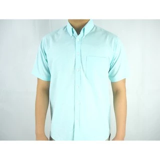 คอปก/แขนสั้น (สีอ่อน) M/L/XL ผ้า OXFORD - SHIRT LAND เสื้อเชิ้ตผู้ชาย Short Sleeve Collar Shirt