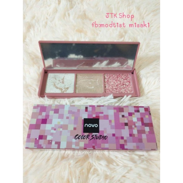 (ใหม่/แท้)ไฮไลท์ บลัชออน novo Shading highlights Blush