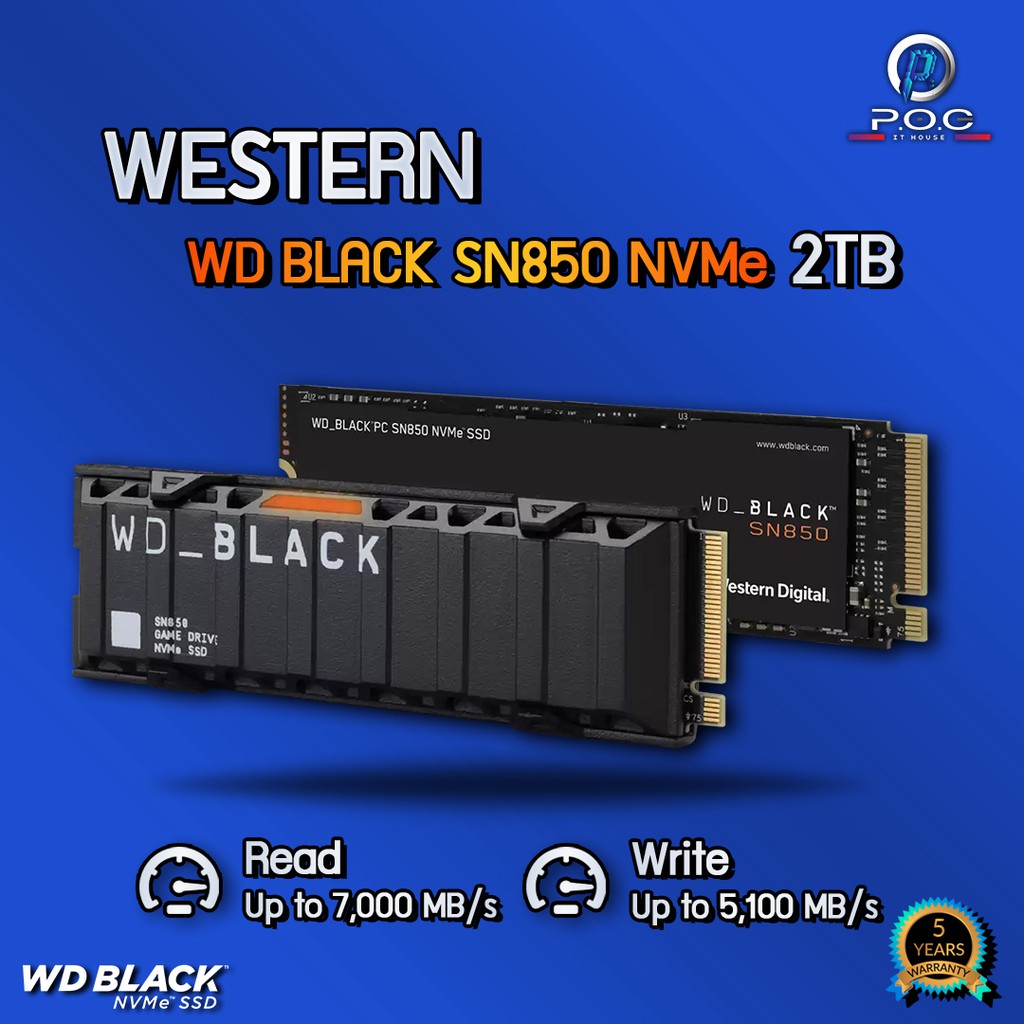 Wd Ssd Black Sn850 2tb M 2 Nvme Gen4 ค ณภาพส ง