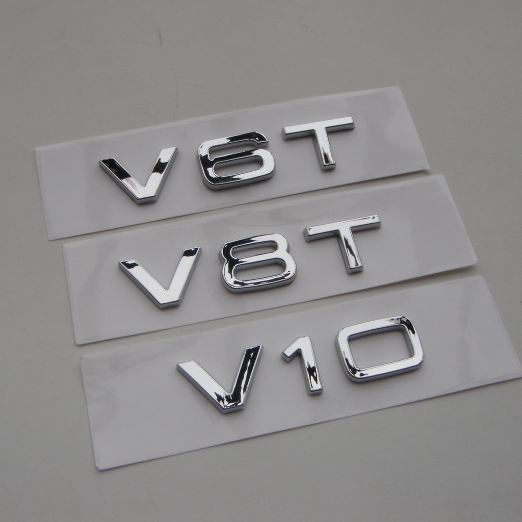 Audi V6T V8T V10 Fender ป้ายด้านข้างสติกเกอร์ A4LA5A6LA7Q7 ป้ายรถ S6 S7 Q5 A8L ป้ายคํา