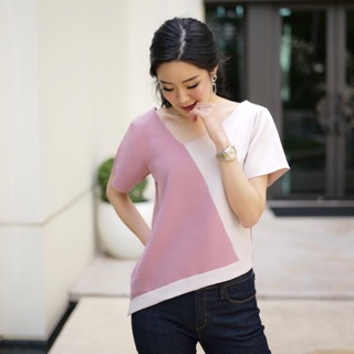 Triangle tee nude pink color