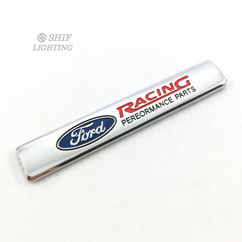 1 x Metal Ford Racing Car Side Fender สติ๊กเกอร์สัญลักษณ์ด้านหลัง