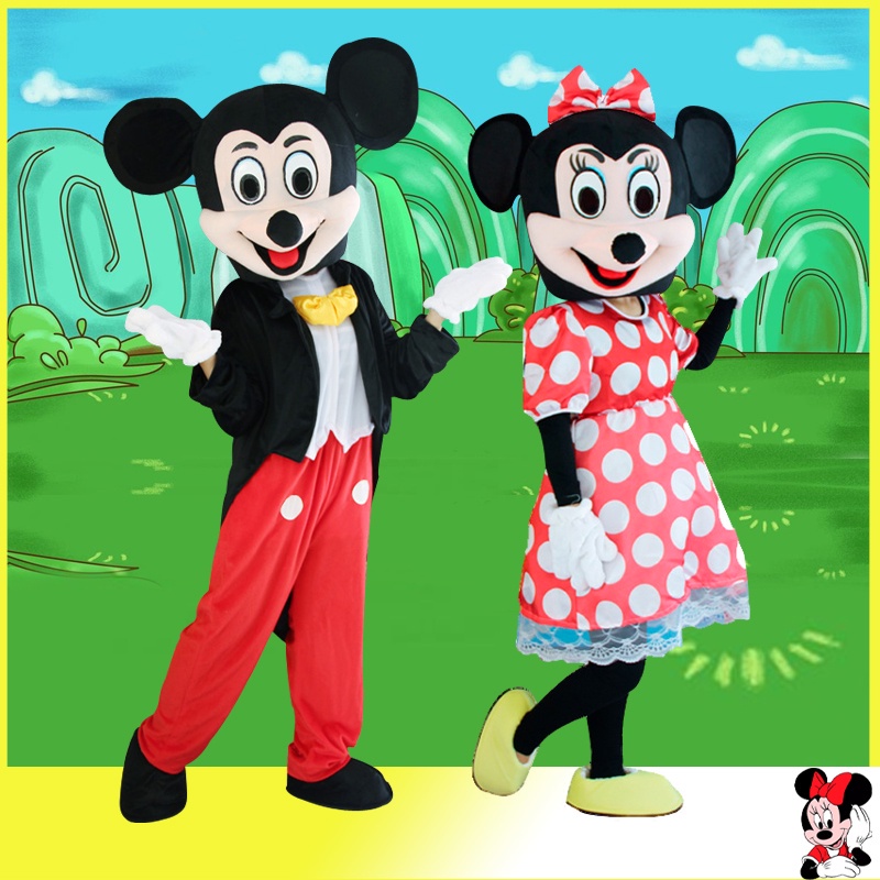 Disney Mickey and Minnie Anime Mouse Mascot Costume Suit Christmas ...