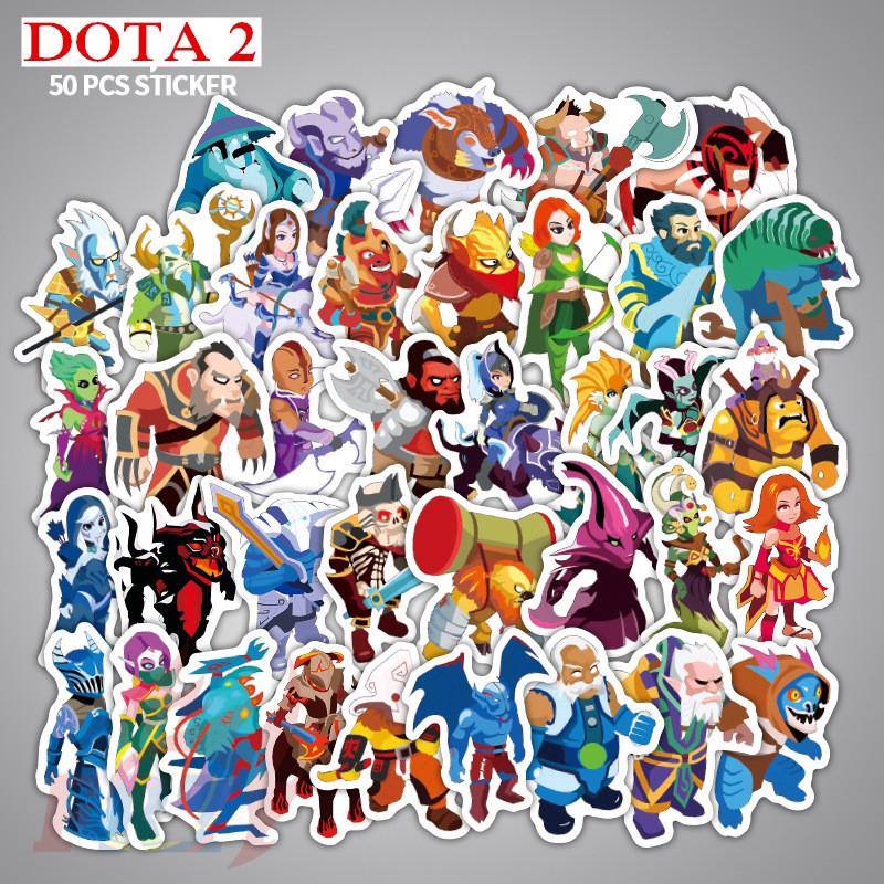 ป้ายสติกเกอร์&gt; Ready Stock &lt; Dota 2 สติ๊กเกอร์ 50 ชิ้น / ชุด