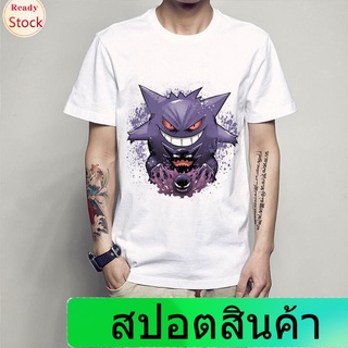 เสื้อยืดผู้ชายและผู้หญิง เสื้อยืดแขนสั้นพิมพ์ลายอะนิเมะ Pikachu Pocket Monster Pokemon Mens Womens T-shirts