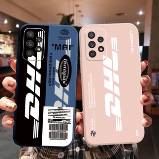 เคสโทรศัพท์มือถือ ขอบสี่เหลี่ยม ลาย DHL NASA สําหรับ Samsung Galaxy S22 Ultra S21 FE A33 A53 A73 A03S M32 M22