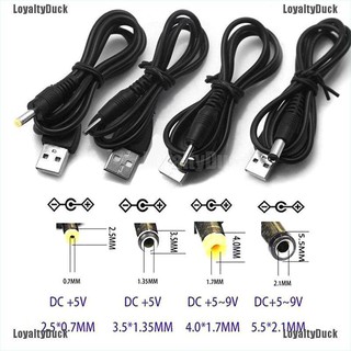 Loyaltyduck พอร์ต usb เป็น 2. 5 3 . 5 . สายเคเบิ้ลแจ็คพาวเวอร์ 5 v dc 0 5.5 มม. สีดํา