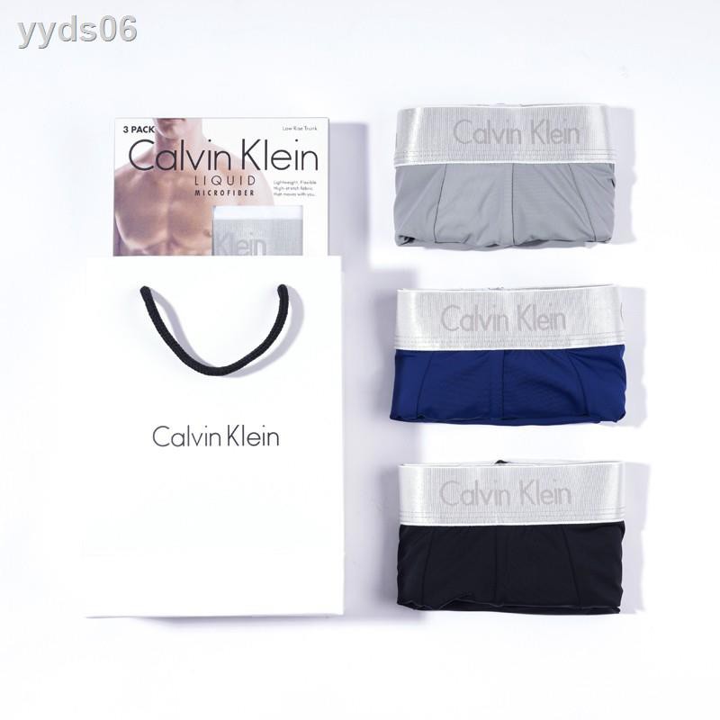 ◄✑▲กางเกงในผู้ชาย Calvin Klein underwear กางเกงในชาย 3ชิ้น กางเกงใน CK sexy กางเกงในผู้ชาย เนื้อผ้าระบายอากาศได้ดี ดูดซั