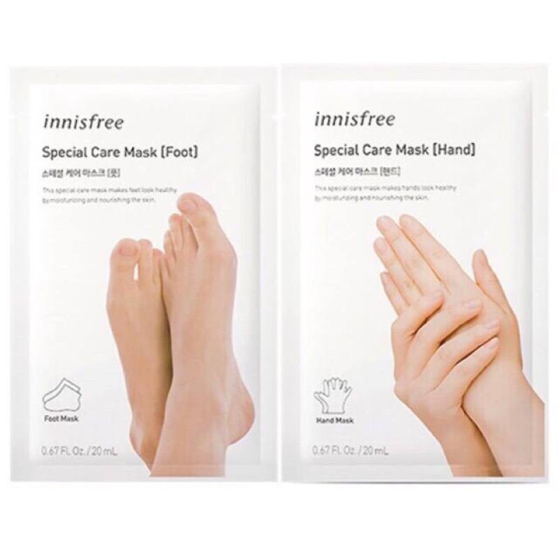 มาร์คมือ มาร์คเท้า สปามือ สปาเท้า/ มาร์คเท้า+มาร์คมือ innisfree / เซ็ท 2 ชิ้น