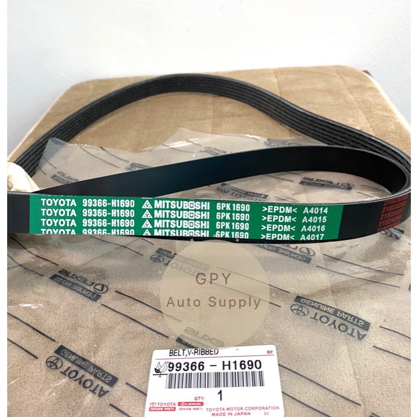 TOYOTA WISH 2003 ZNE10 1.8 (99366-H1690 6PK1690) สายพานพัดลม