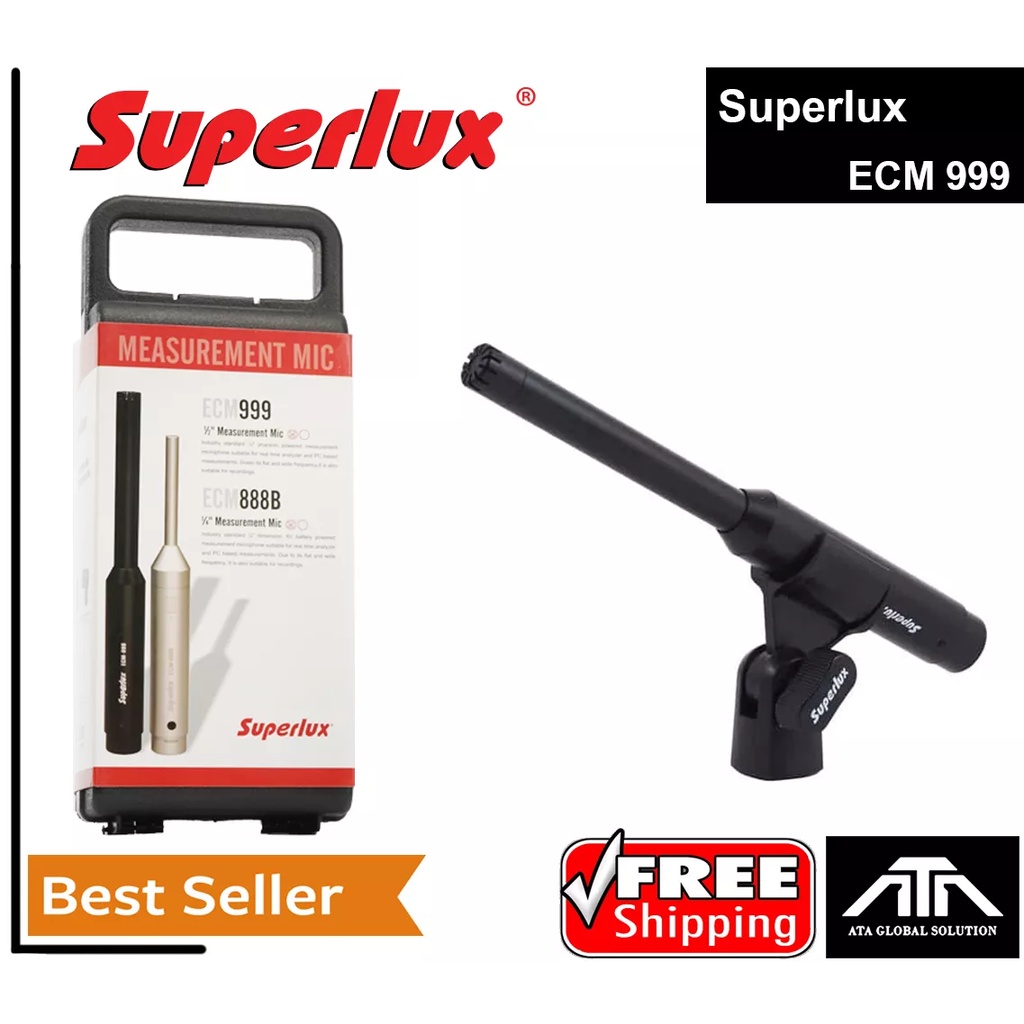 SUPERLUX MIC ECM 999 RTA ไมค์ ออดิโออินเตอร์เฟส วัดคลื่นความถี่ ซาวด์การ์ด