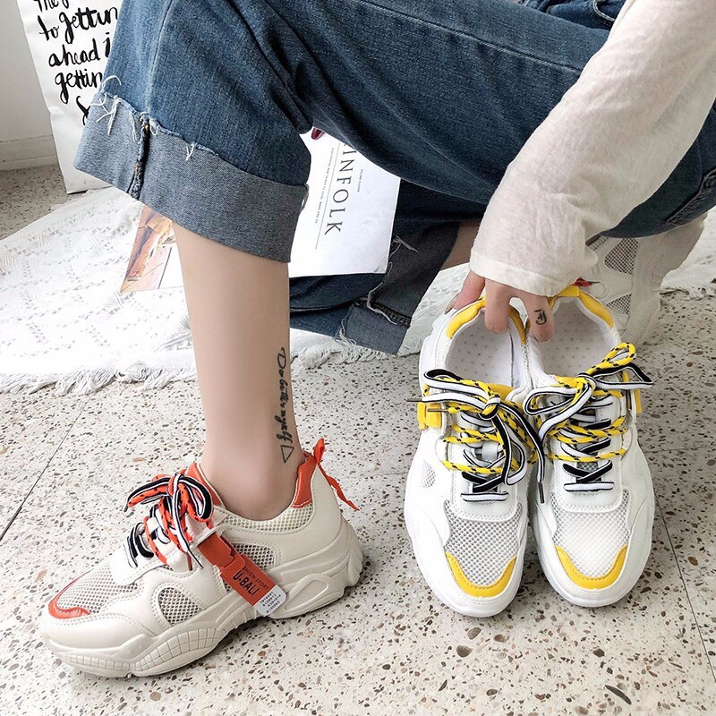 พร้อมส่ง รองเท้าผ้าใบผู้หญิง รองเท้าแฟชั่น Sport Sneaker // U BALI