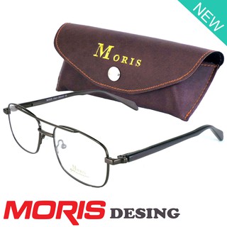 Moris แว่นตา รุ่น 2706-M สีน้ำตาล กรอบเต็ม ขาสปริง วัสดุ สแตนเลส สตีล (สำหรับตัดเลนส์) กรอบแว่นตา Eyeglasses