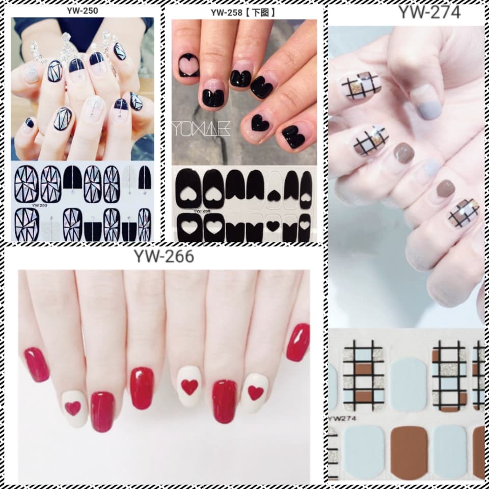 Set3-YW สติ๊กเกอร์ติดเล็บ สายเกาห้ามพลาด ???? Nail Sticker ...