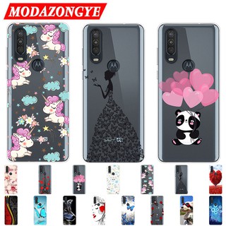 เคสสำหรับเคสซิลิโคนนุ่มป้องกันด้านหลังสําหรับ Motorola One Action เคส