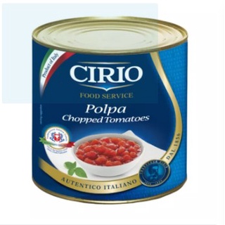 มะเขือเทศ สับหยาบ CIRIO CHOPPED Tomatoes 2.55 KG. บรรจุกระป๋อง ของแท้นำเข้าจากอิตาลี ขนาด 2.55 กิโลกรัม